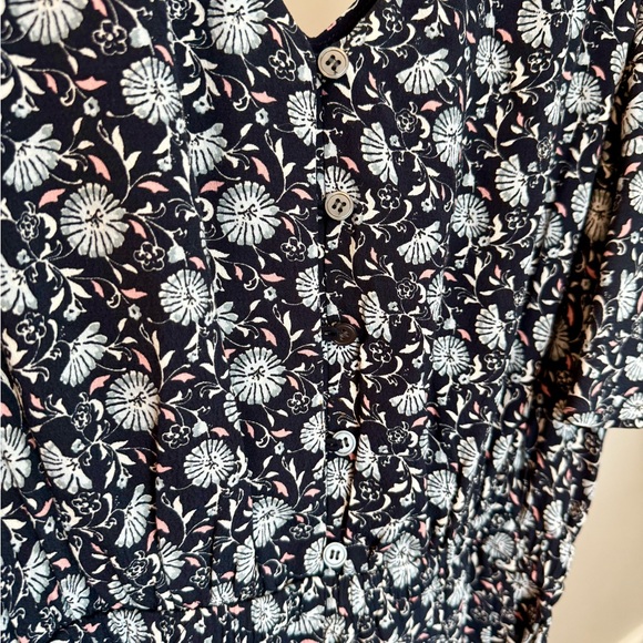 Floral Navy/Pink/White Romper - Picture 2 of 3